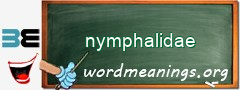 WordMeaning blackboard for nymphalidae